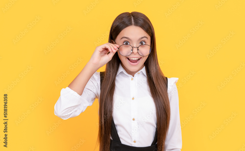 optical eyecare. back to school. knowledge and education. child long hair look like nerd optical eyecare. back to school. knowledge and education. child long hair look like nerd