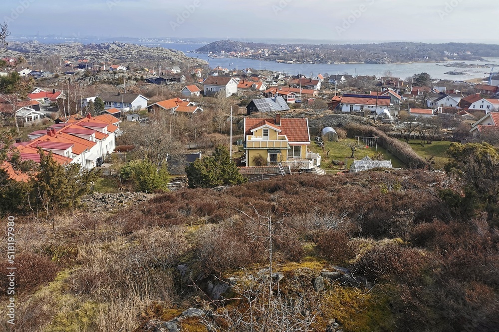 view of the village of Branno island