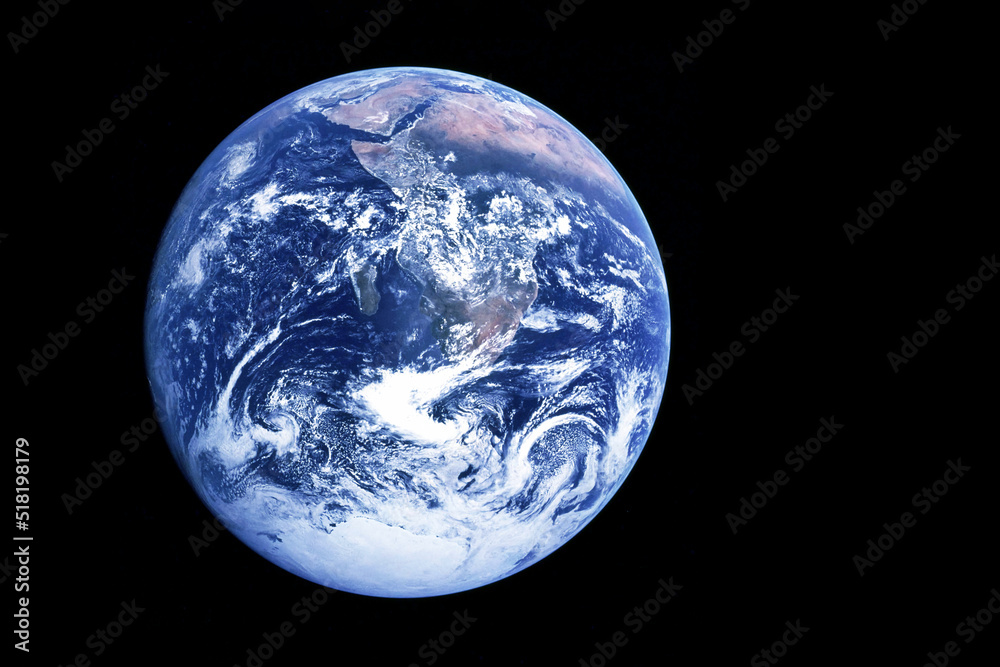 Planet earth on a black background. Elements of this image furnished by NASA - obrazy, fototapety, plakaty 
