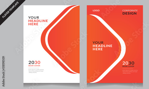 Book cover template corporate flayer design.