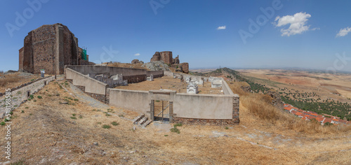 Saint Anne Church and graveyard, Magacela Castle hill, Spain