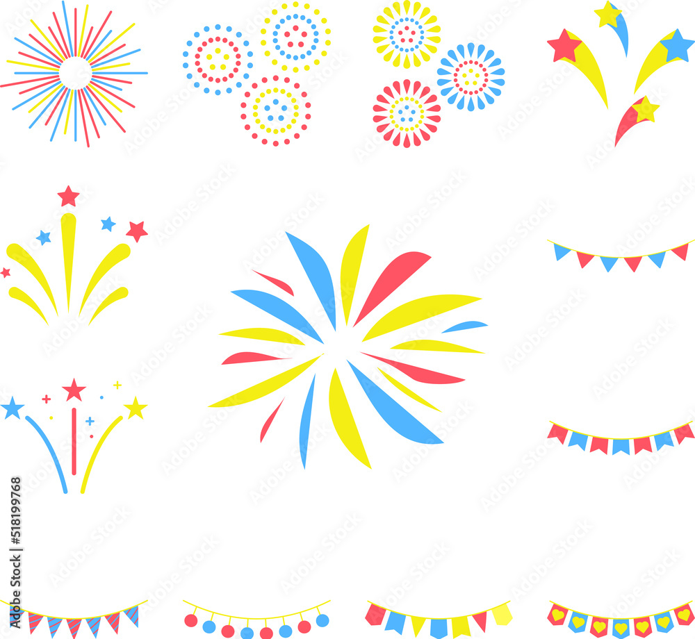 Obraz premium fireworks colored icon in a collection with other items
