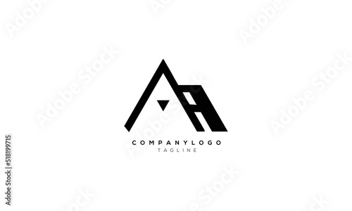 AA Abstract initial monogram letter alphabet logo design