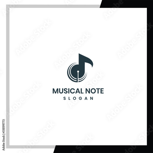 musical note logo vector