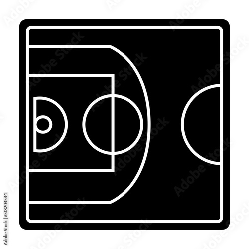 Playground, floor, court or field. 3x3 Basketball sport equipment. Summer games.