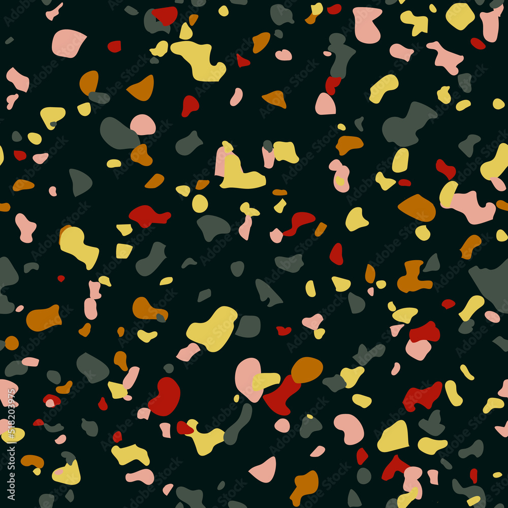 Terrazzo seamless pattern. Vector colorful sparkle background with ...