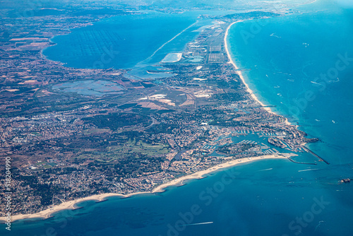 mer méditerrannée montpellier sete beziers languedox vu d'avion photo