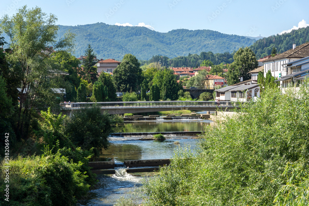 Amazing view of center of town of Troyan, Bulgaria