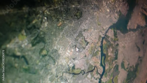 Computer screen Google maps USA camera shot google maps New York