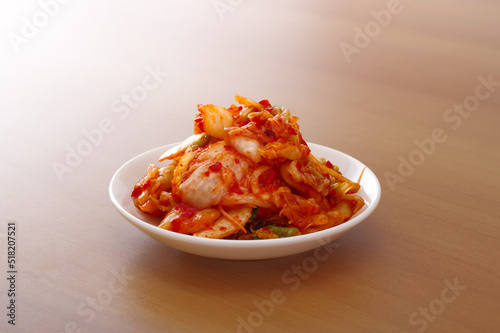 辛くて美味しそうな韓国産の白菜キムチ