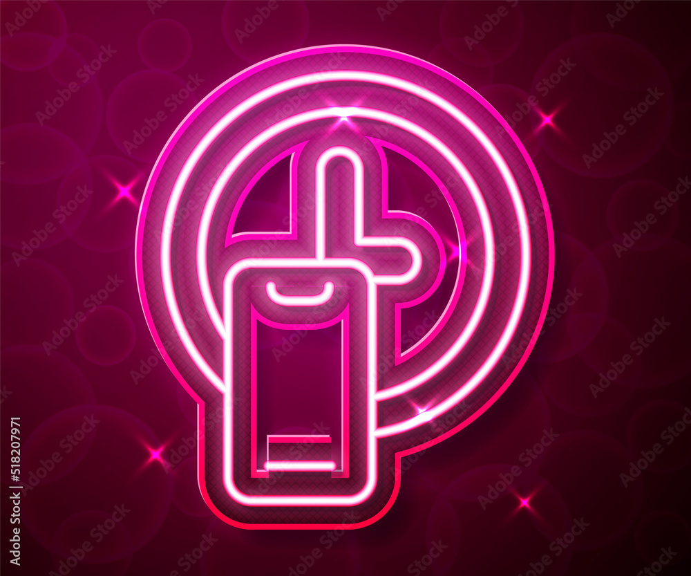 Glowing neon line Round the clock delivery icon isolated on red background. Vector Glowing neon line Round the clock delivery icon isolated on red background. Vector