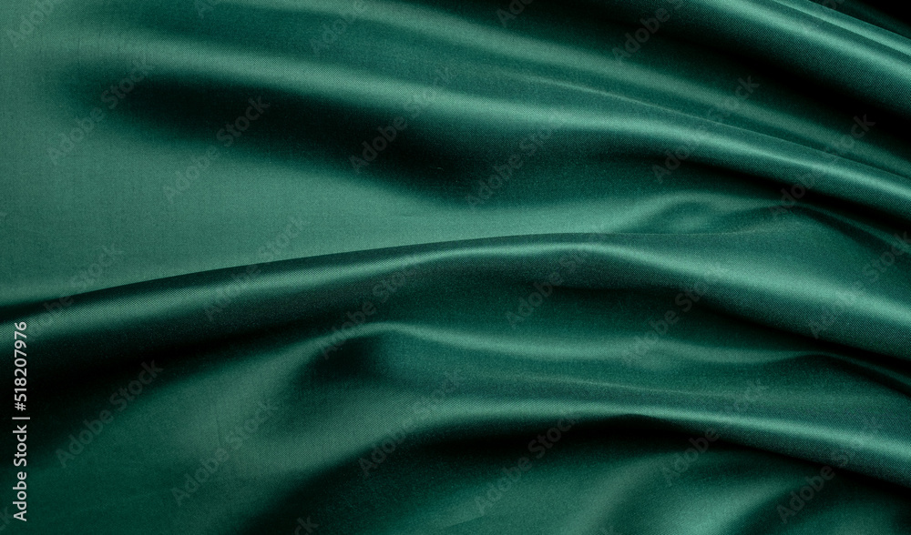 Fototapeta premium green fabric texture background, abstract, closeup texture of cloth
