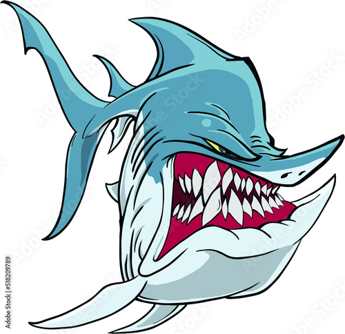 the angry fat shark boss