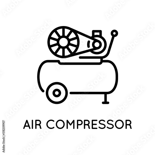 Compressor Vector Icon. Vector sign in simple style isolated on white background. Original size 64x64 pixels.