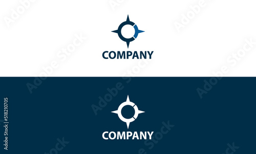 Concept Blue Compass Logo Design