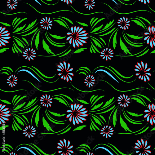 Folk flowers print Floral pattern Ethnic art