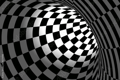 Abstract surface with a checkerboard