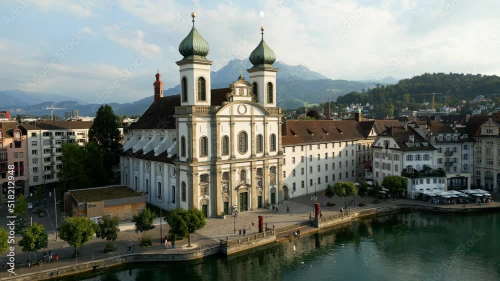 Jesuit Church St Francis in the city of Lucerne in Switzerland Jesuit Church St Francis in the city of Lucerne in Switzerland