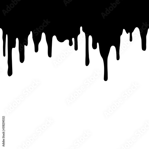 Fototapeta Naklejka Na Ścianę i Meble -  black drops of liquid flow down
