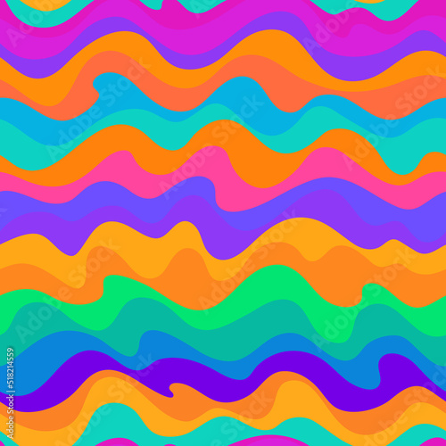 cute pattern of colorful uneven waves
