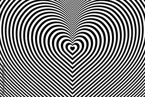 Hypnotic Heart Shape Optical Illusion