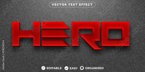 Hero Text Effect,Fully Editable Font Text Effect