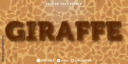 Giraffe Text Effect,Fully Editable Font Text Effect