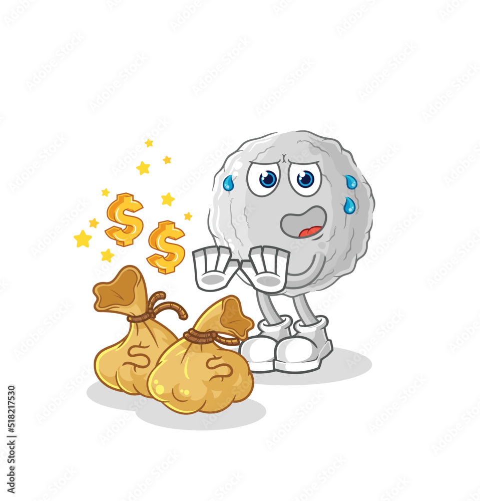 rock refuse money illustration. character vector rock refuse money illustration. character vector