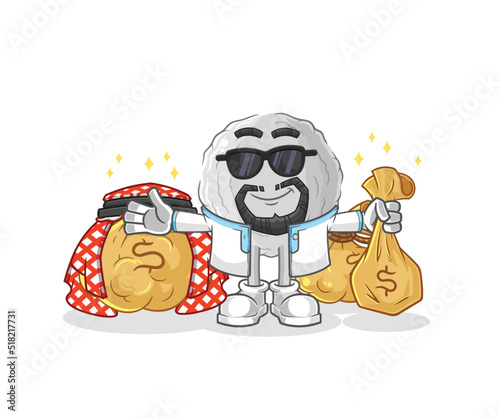 rock rich arabian mascot. cartoon vector