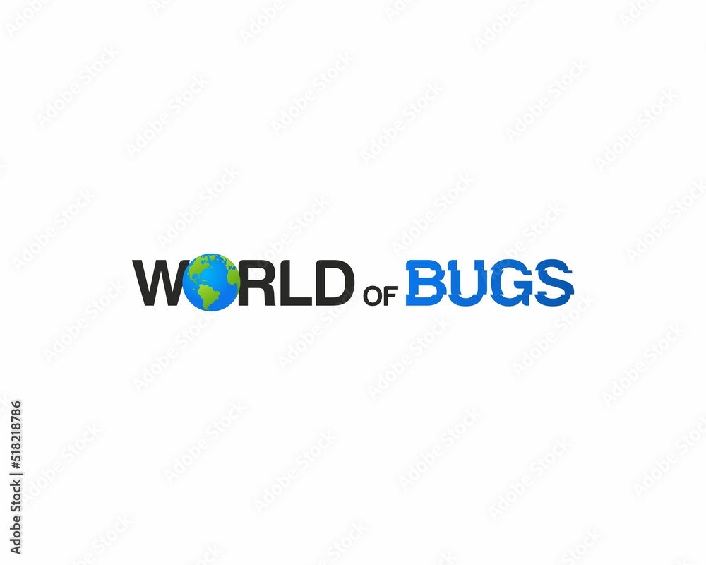 Inspiration design logo Word of Bugs Vector