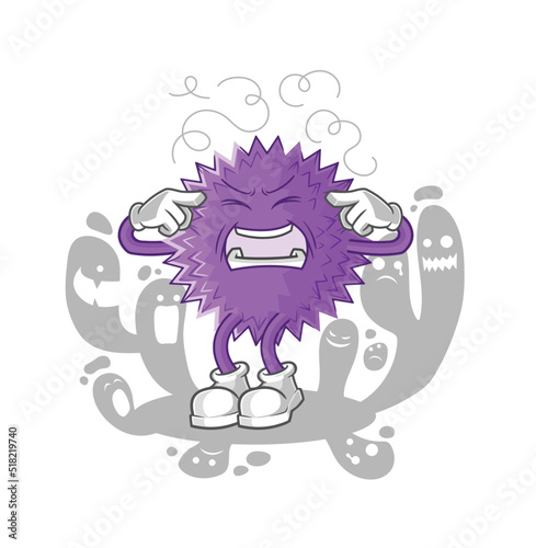 spiky ball play whack a mole mascot. cartoon vector