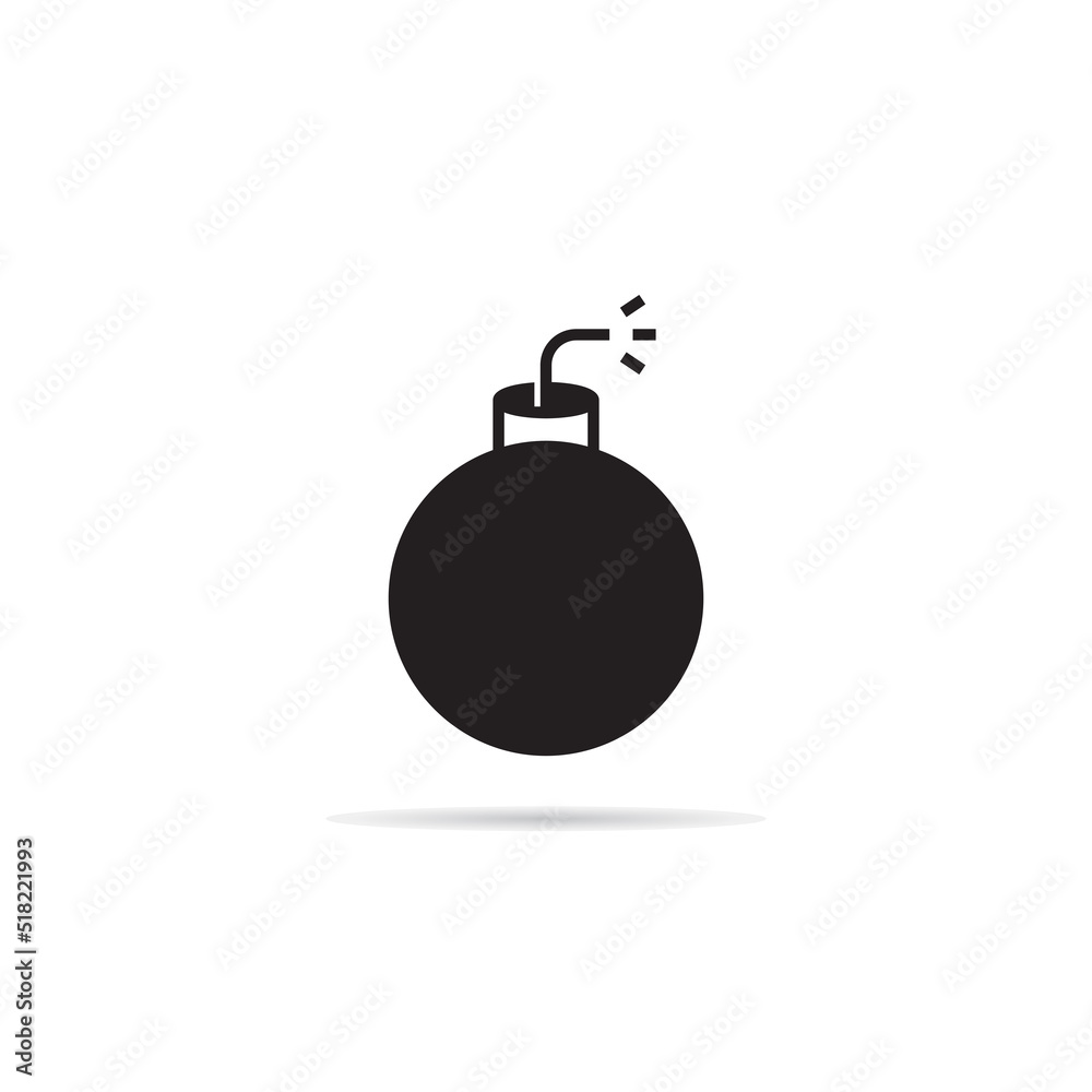 bomb icon on white background vector illustration bomb icon on white background vector illustration