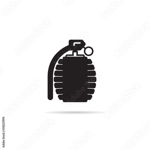 grenade icon on white background