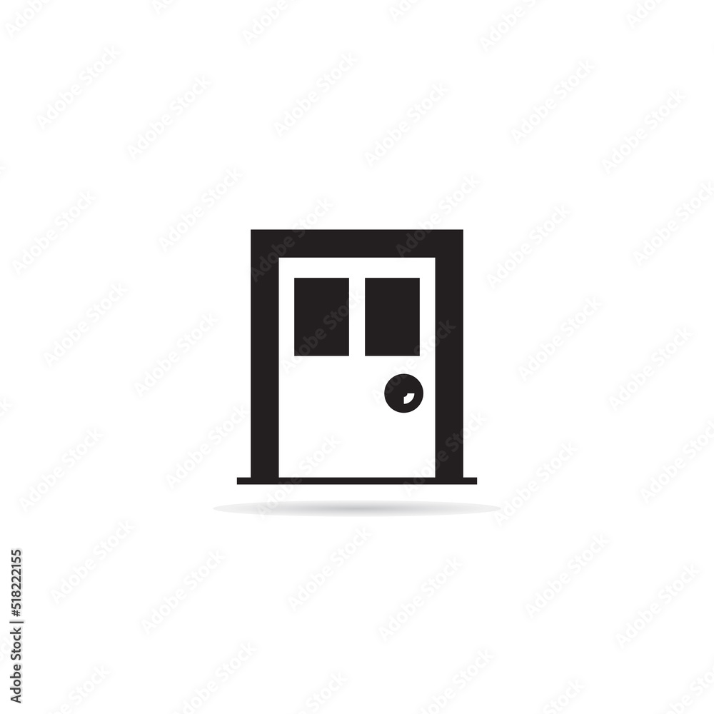 door icon on white background illustration