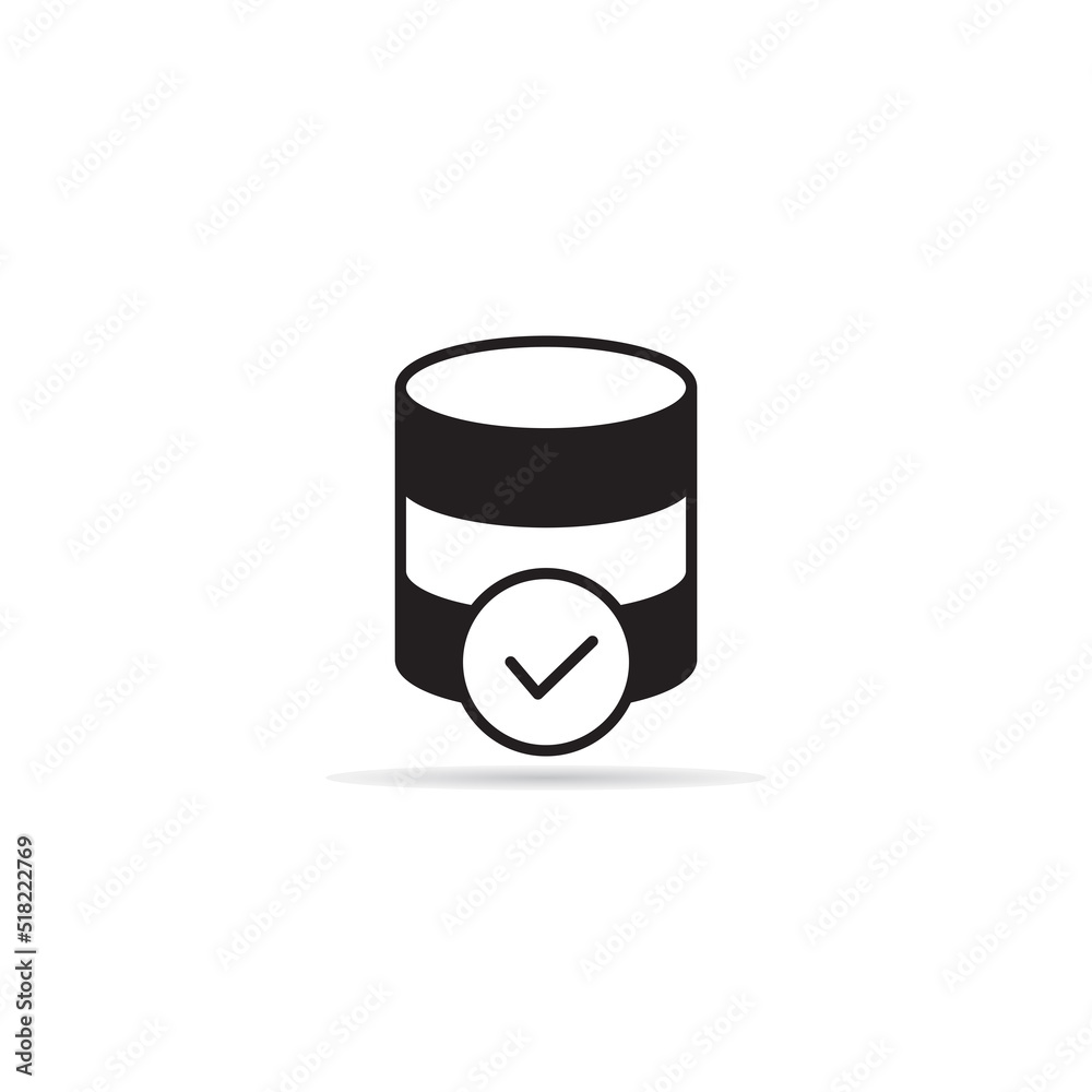 database and check mark icon vector illustration database and check mark icon vector illustration