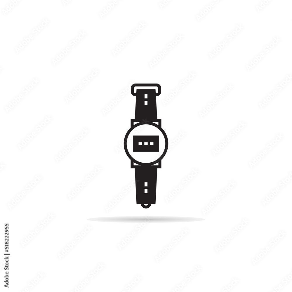 hand watch icon on white background hand watch icon on white background