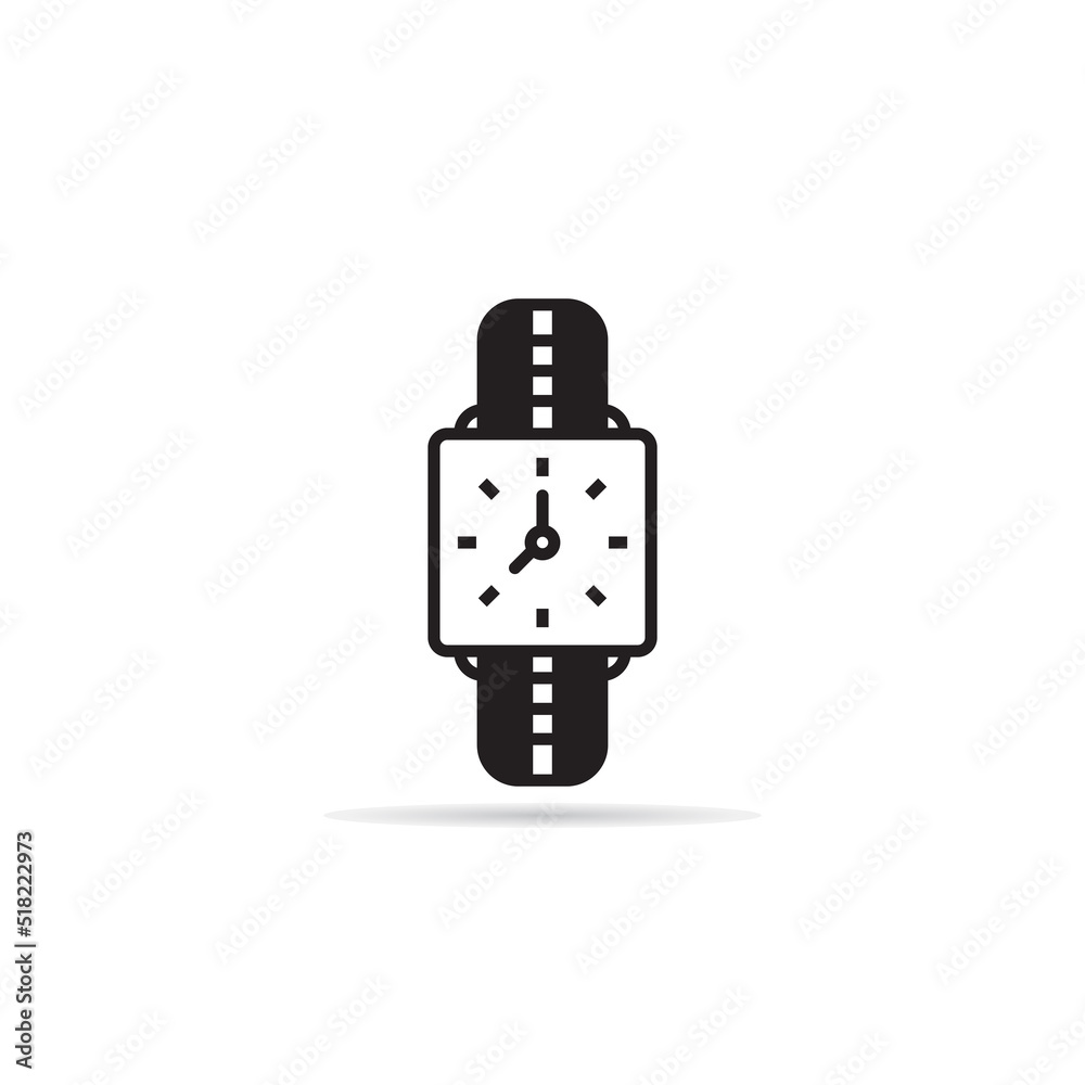 hand watch icon on white background hand watch icon on white background