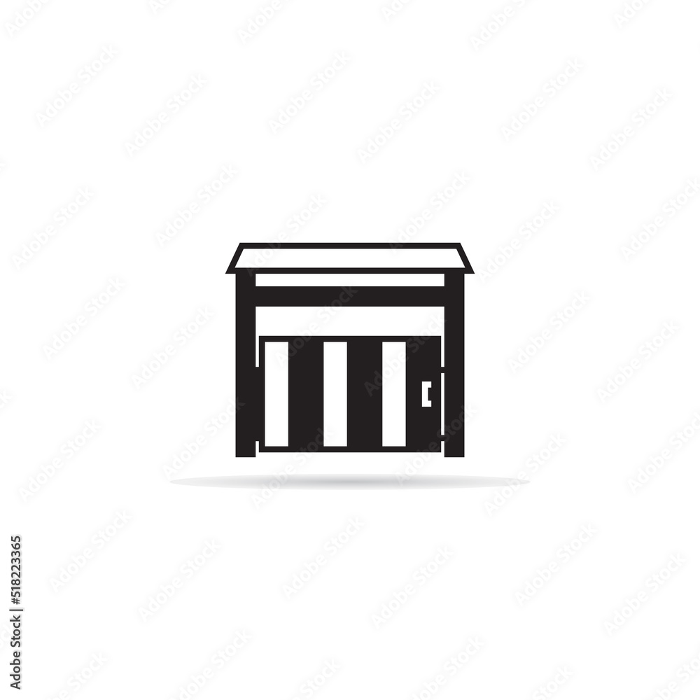 gate and fence icon vector illustration