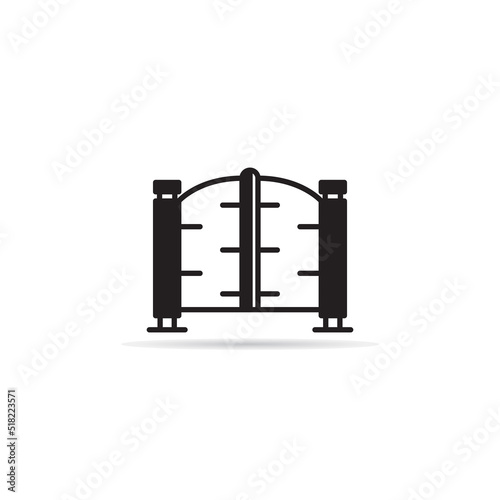 gate and fence icon vector illustration