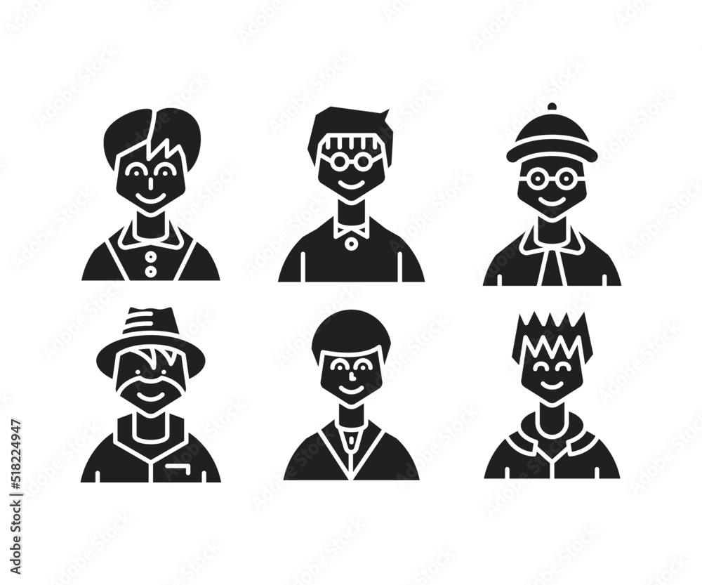 people character and avatar set illustration people character and avatar set illustration