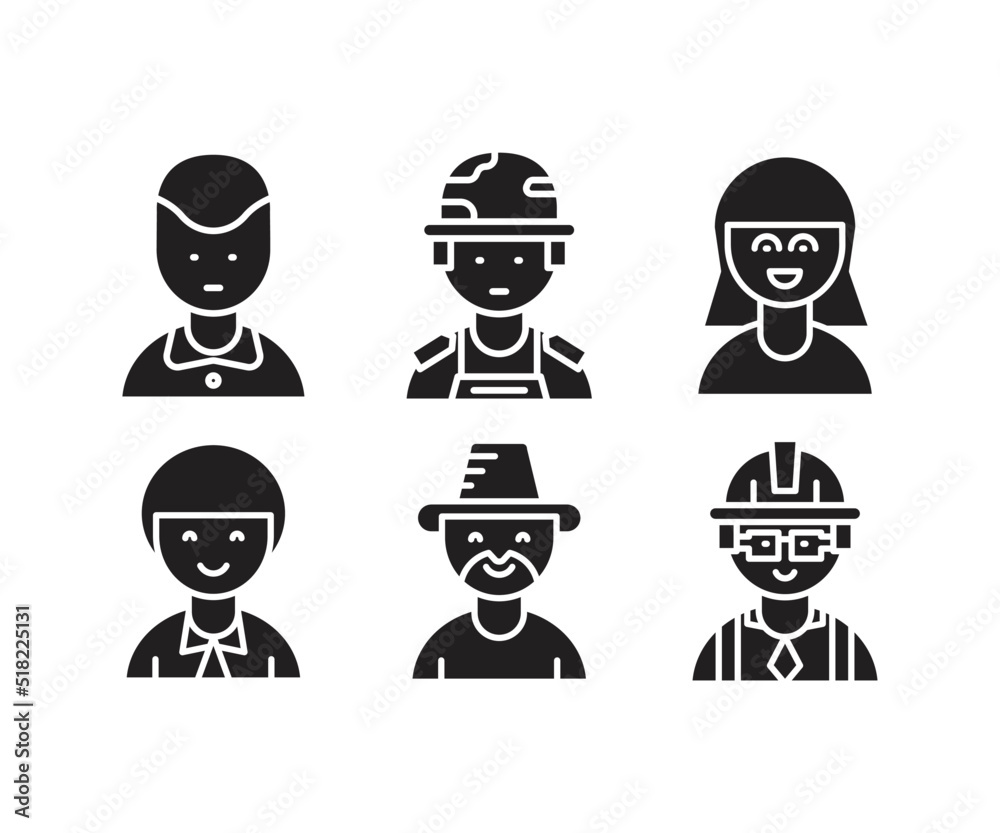 people character icons set vector illustration people character icons set vector illustration