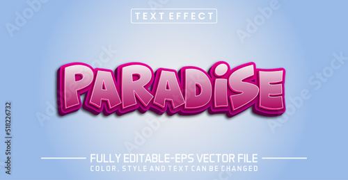 Paradise Text Effect - Editable 3D Text Style
