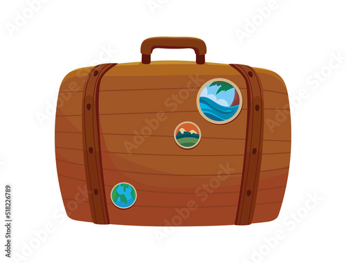 suitcase with stickers