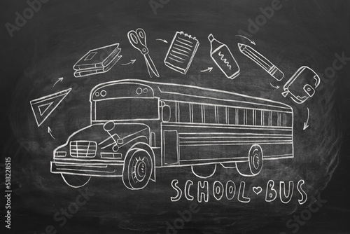School bus and stationery d...
