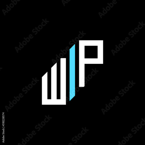 WP letter logo creative design with vector graphic