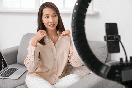 Female Asian beauty blogger...