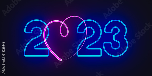 2023 new year on dark backg...