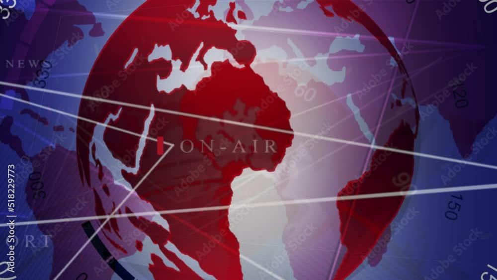 News broadcasting animation elements. News intro animation