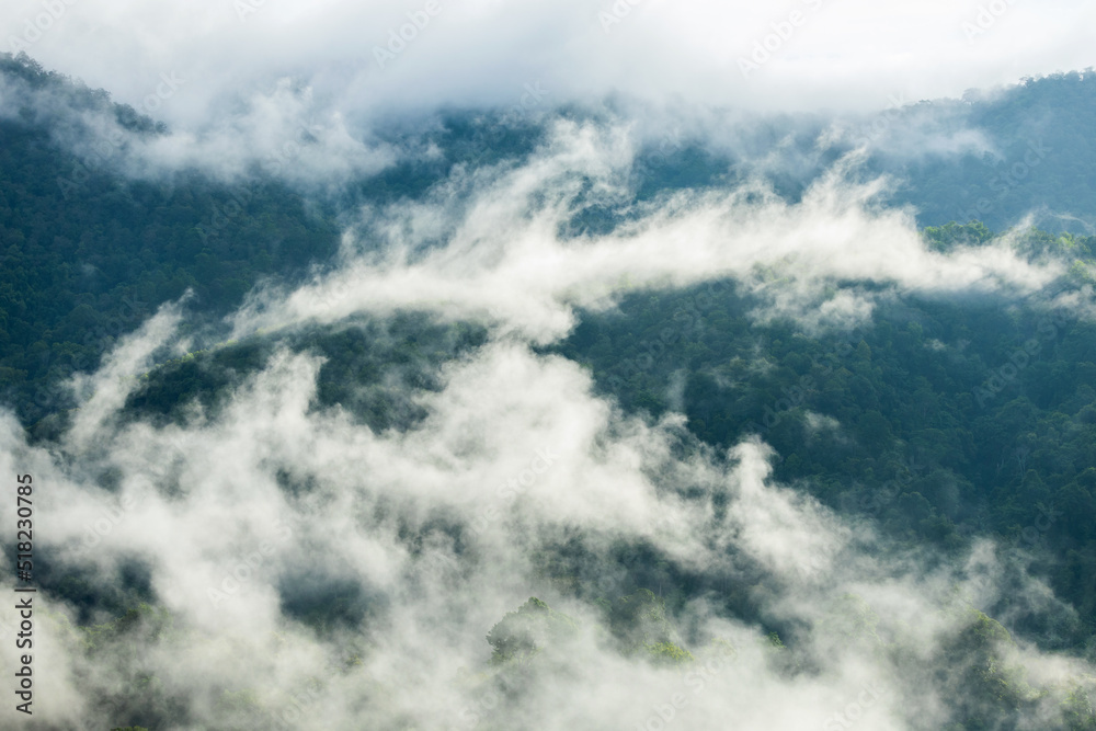 mountain ridge and clouds in rural jungle bush forest mountain ridge and clouds in rural jungle bush forest
