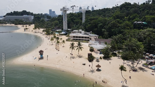 Sentosa, Singapore - July 14, 2022: The Landmark Buildings and Tourist Attractions of Sentosa Island, Singapore photo